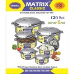 Matrix Amazing 6 PCS Stainless Steel Server Hot Pot Set Casserole