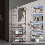 TC All-In-1 Shoe Rack/Coat Rack/Cap Scarf Bag Cloths Hanger - Image 4